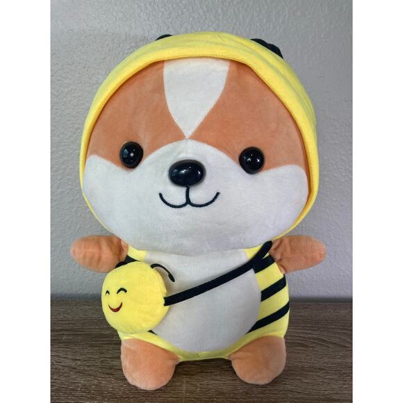 Corgi‎ Shiba Inu Squirrel Plush Toy Yellow Bee Costume Medium - Picture 5 of 11